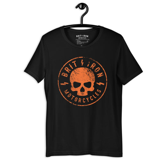 Brit Iron Skull Distressed - Orange
